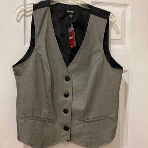 Grey and black vest